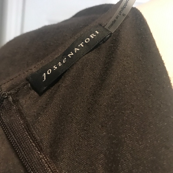 Josie Natori suede wrap top olive green size 6 - Picture 4 of 6